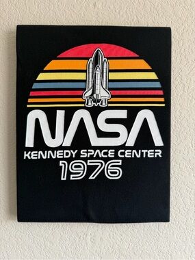 NASA Kennedy Space Center 1976 Stretched T-Shirt Canvas | 11” x 14”